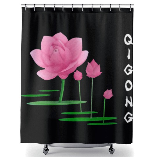 Lotus Tai Chi & Qi Gong Instructors & Practitioner Shower Curtains