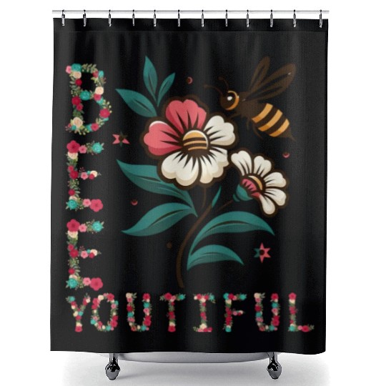 BEEYOUTIFUL Mama of The Bee Birthday Girl Family Shower Curtains