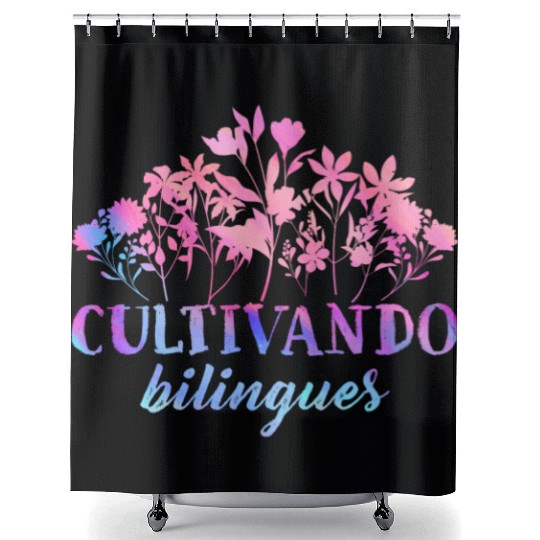 Cultivando Bilingües Spanish Teacher Shower Curtains