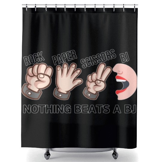 Rock Paper Scissors BJ Shower Curtains