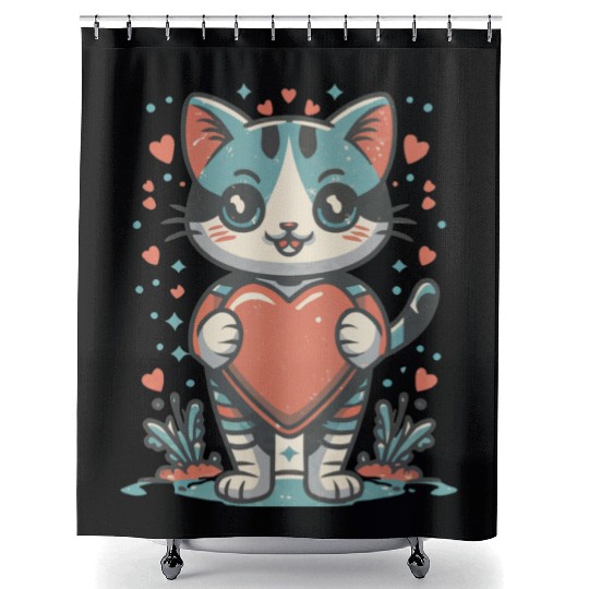 cat mom Shower Curtains