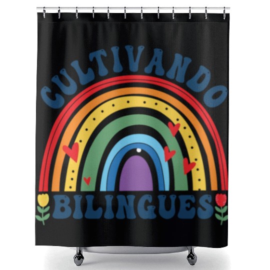 Cultivando Bilingües Spanish Teacher Shower Curtains