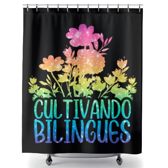 Cultivando Bilingües Spanish Teacher Shower Curtains