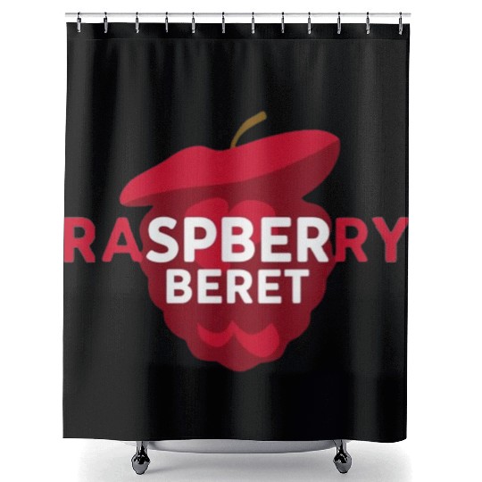 Cute Raspberry Beret Shower Curtains