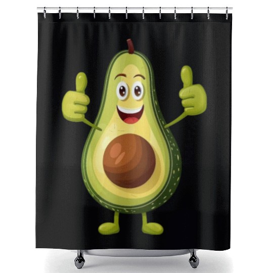 Avocado Thumbs Up Shower Curtains