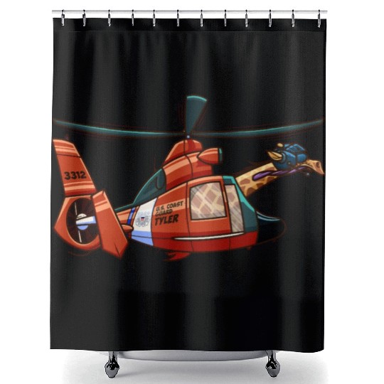 US Coast Guard Giraffe Tyler Shower Curtains