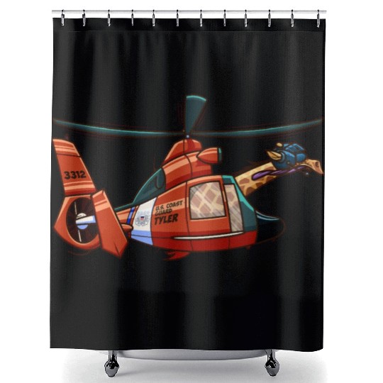 US Coast Guard Giraffe Tyler Shower Curtains