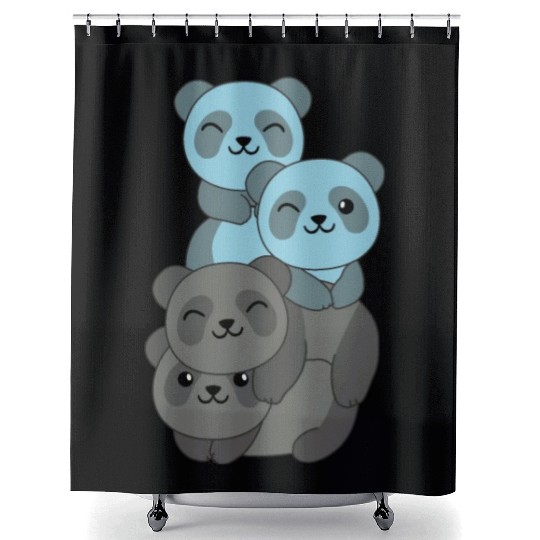 Car Flag Pride Lgbtq Cute Panda Shower Curtains