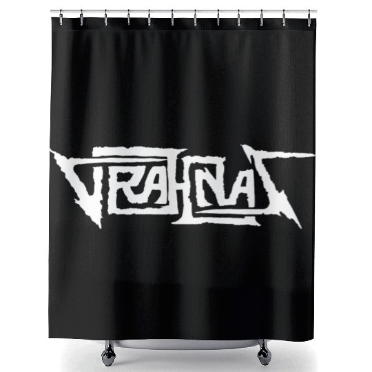 Vrahnas logo white trans Shower Curtains