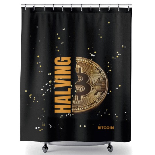 Bitcoin Halving 2024, $70K Memorial Shower Curtains