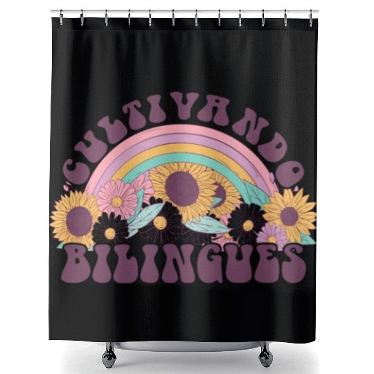 Cultivando Bilingües Spanish Teacher Shower Curtains