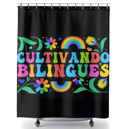 Cultivando Bilingües Spanish Teacher Shower Curtains