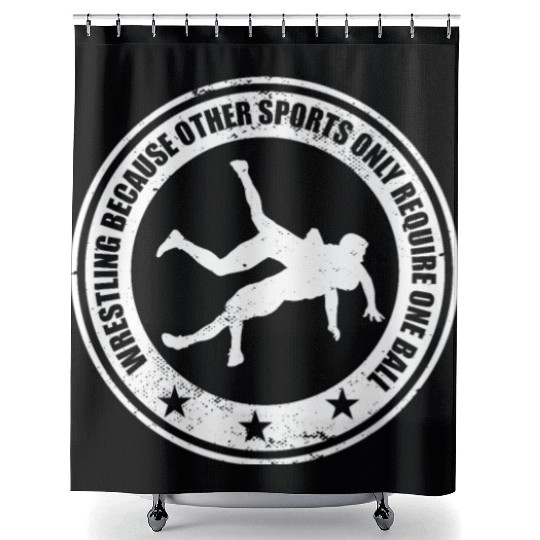 Wrestling Team Athlete Pro Youth Wrestler Funny Shower Curtains