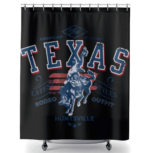 Texas Rodeo Cowboy Vintage Design Shower Curtains