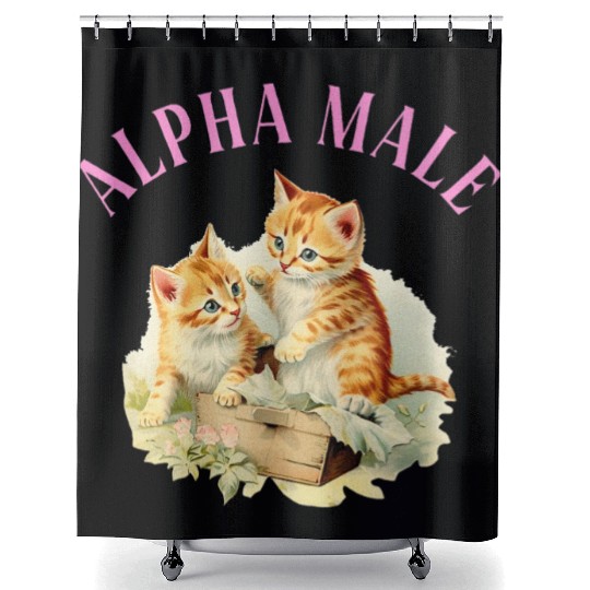 Cottagecore Weird Oddly Specific Alpha Male Shower Curtains