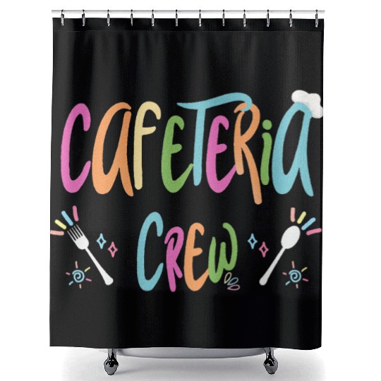 Back to School Cafeteria Crew Cute Lunch Lady Shower Curtains