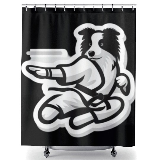 KungFu Dog I Shower Curtains