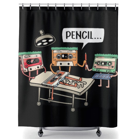 Cassette Tape 80s Music Lover Shower Curtains