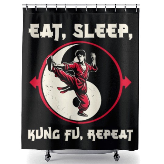 Kung Fu Chinese Kung Fu Asian Kung Fu Self defense Shower Curtains