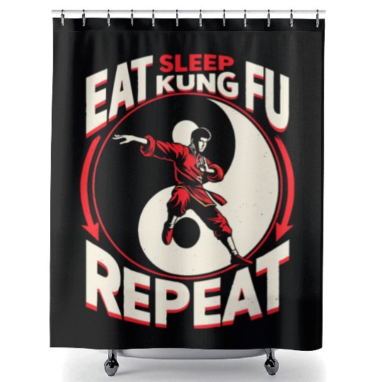 Kung Fu Chinese Kung Fu Asian Kung Fu Self defense Shower Curtains