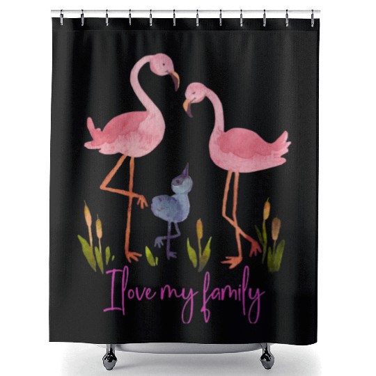 I LOVE MY FAMILY Shower Curtains