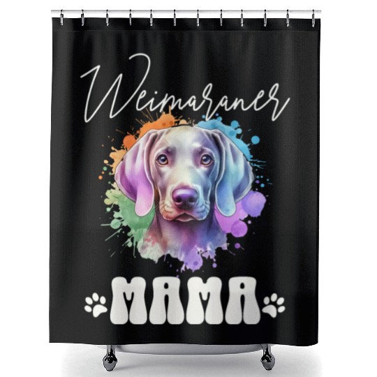 Weimaraner Mama Shower Curtains