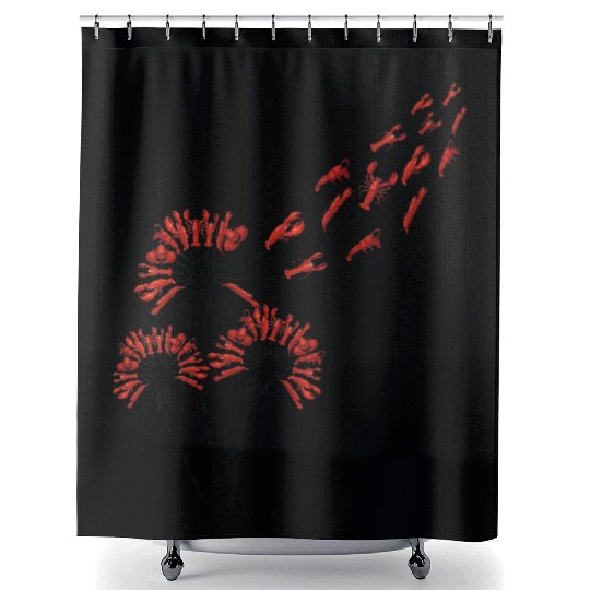 Flower Dandelion Lobsters Shower Curtains for Lobster Lover
