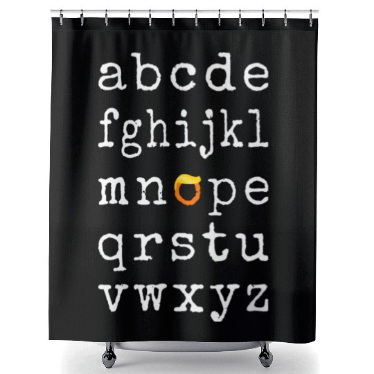 Anti-Trump Alphabet - Nope V Shower Curtains