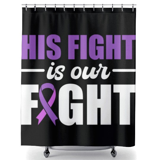 His Fight Is Our Fight Epilepsy Warrior Shower Curtains