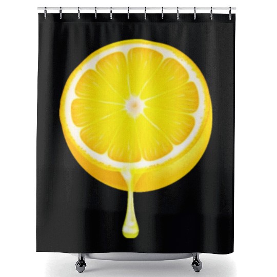 Citrus - Fruits - Orange - Lime - Grapefruit - Lem Shower Curtains