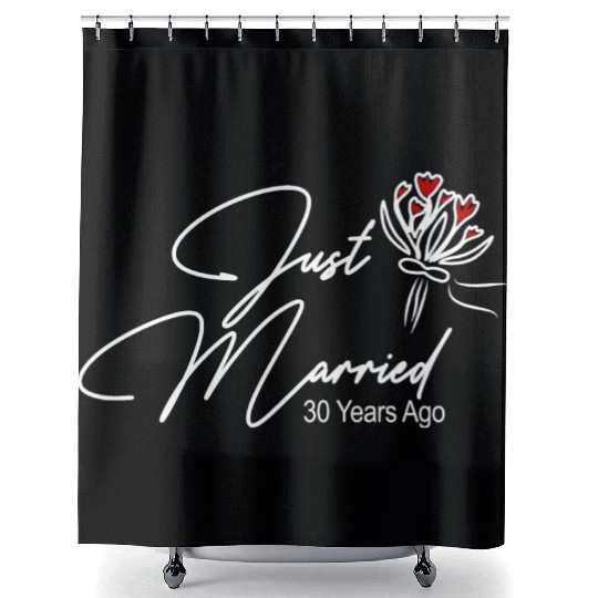 Just Married 10 Shower Curtains