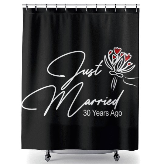 Just Married 10 Shower Curtains
