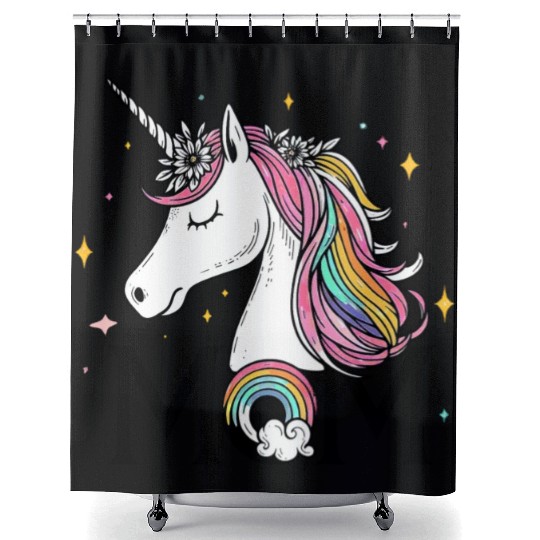 Mom Unicorn Shower Curtains
