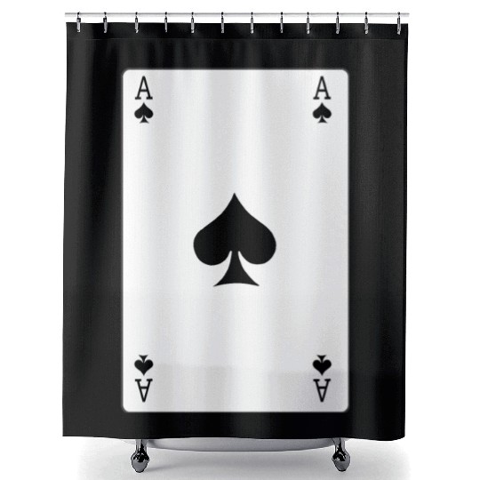 Spades Ace playing card Shower Curtains