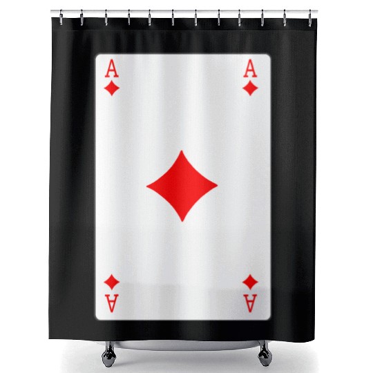Diamonds Playing card ace Shower Curtains