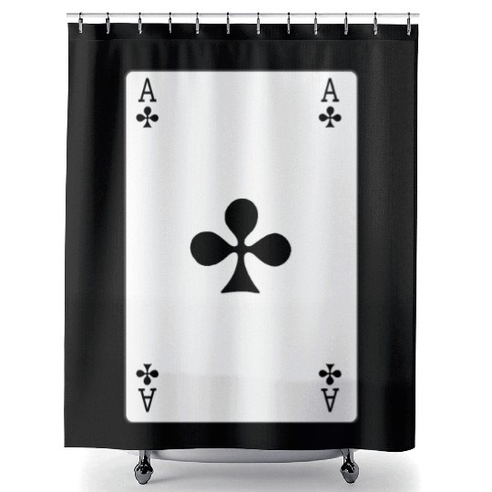 Clover Playing card ace Shower Curtains