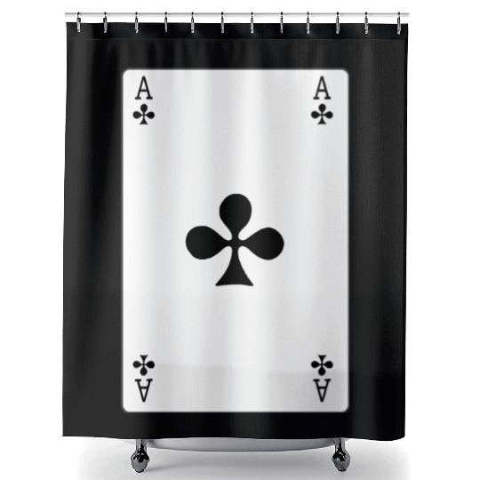 Clover Playing card ace Shower Curtains