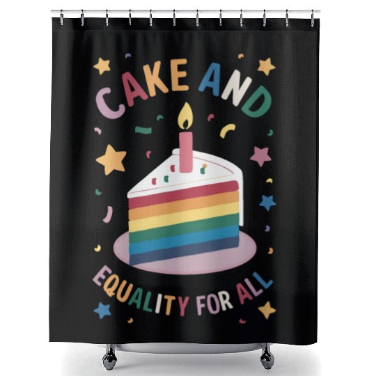 Birthgay Gay Pride Flag Pride Month Equal Rights Shower Curtains