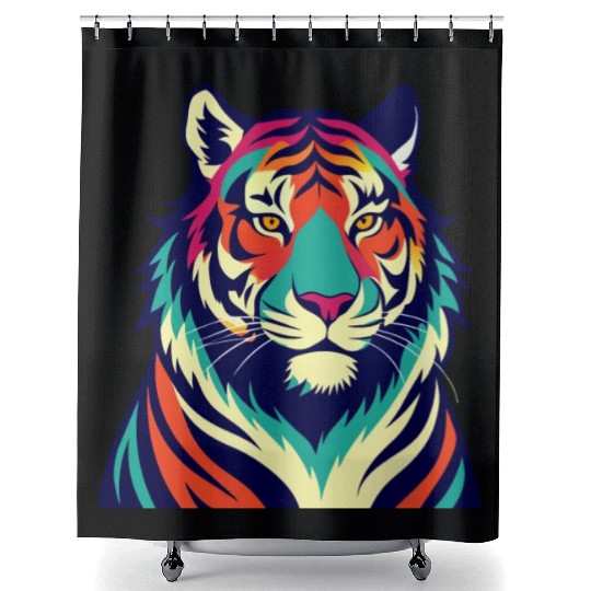 Tiger Intense Gazes Shower Curtains
