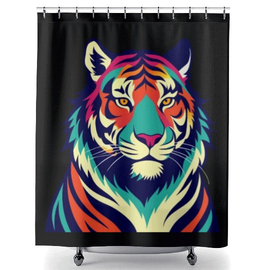 Tiger Intense Gazes Shower Curtains
