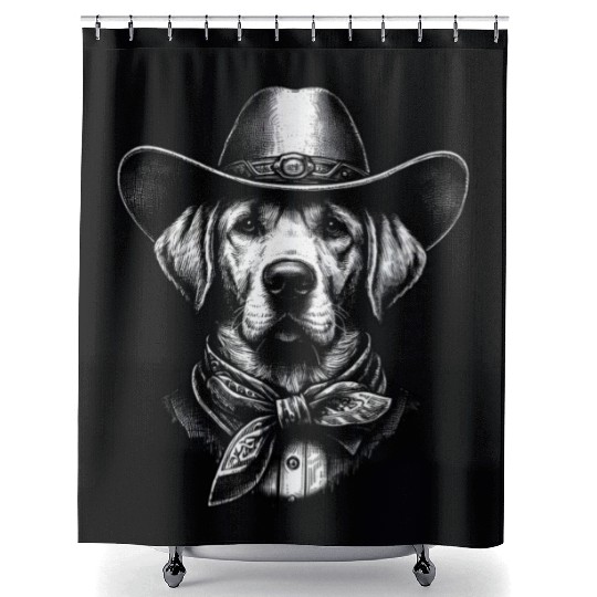 Cowboy Dog Shower Curtains