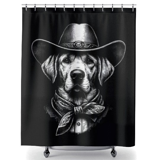 Cowboy Dog Shower Curtains