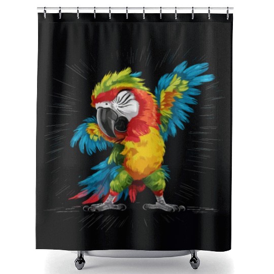 Macaw Parrot for a Bird Lover Animal Lover Shower Curtains