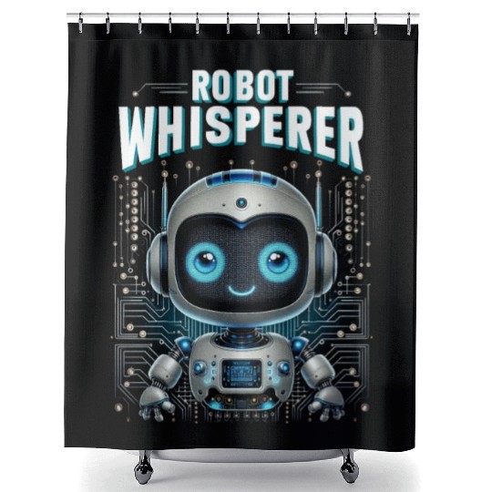 Robotics Engineer Robot Whisperer Shower Curtains