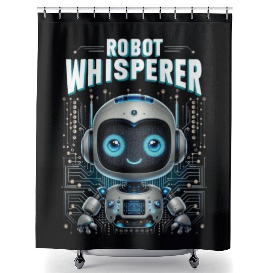 Robotics Engineer Robot Whisperer Shower Curtains