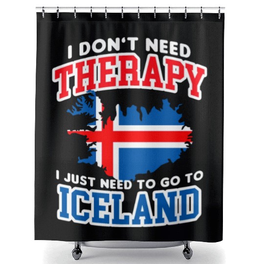 Iceland Flag Embrace The Northern Lights Design Shower Curtains