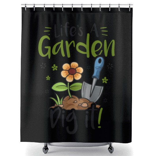 Life's A Garden Dig it Gardening for Women Light Shower Curtains