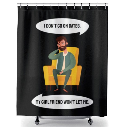 Sad man sitting in an armchair Shower Curtains