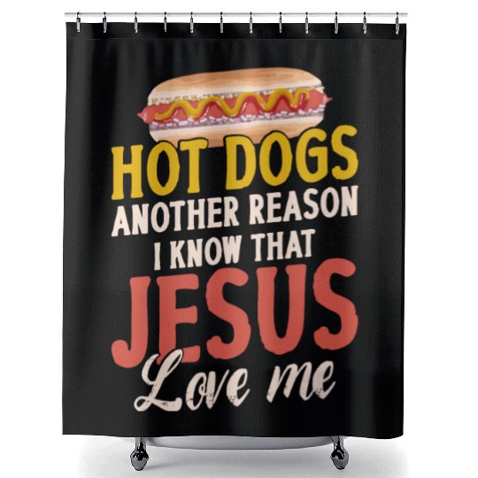 Hot Dog Adult Jesus Faith Shower Curtains
