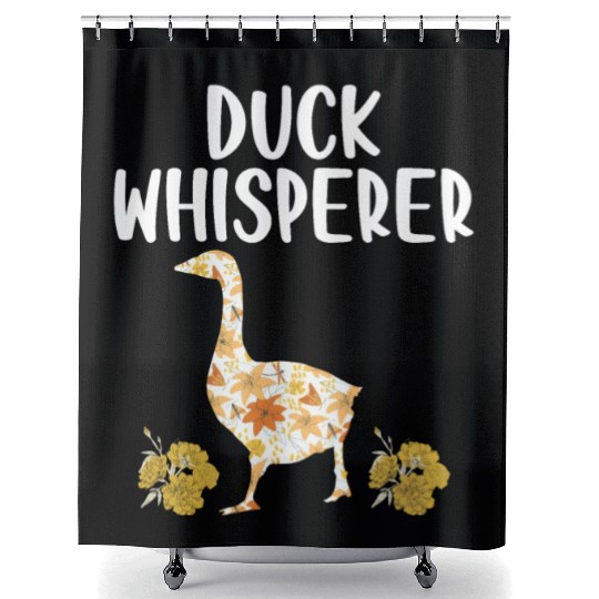 Duck Whisperer Flower Farming Farm Animal Farmer Shower Curtains